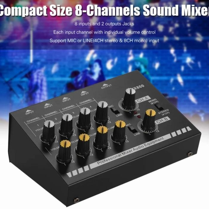 mikrofon mixer digital 8 ch channel mixing console effect speaker line