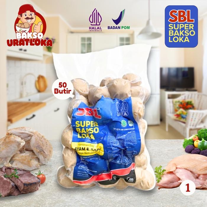 

New SBL isi 50 Butir Berat 700gr Bakso Daging Kombinasi Sapi dan Ayam Kelas Medium