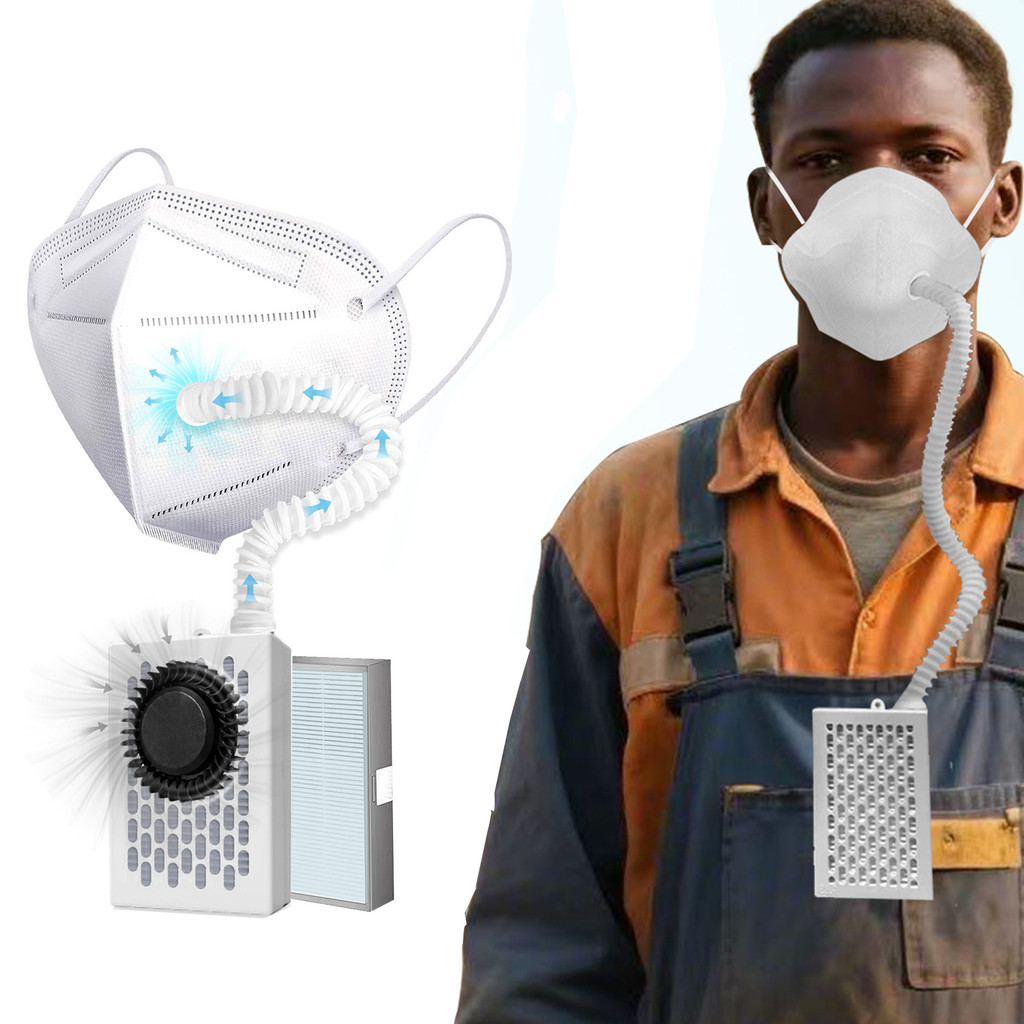 Breathe Easier AirPro KN95 Face Mask Rechargeable Reusable Air Purifying Mask Respirator with a HEPA