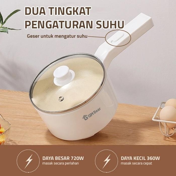 Sav Panci Listrik Multifungsi 3 In 1 Mini Rice Cooker Lapisan Keramik Kukusan Listrik Peralatan Da