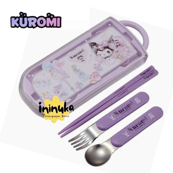 

Promo [Skater] 1 Set Alat Makan Sendok Sumpit Garpu Kuromi Sanrio Perlengkapan Makan Anak Sekolah
