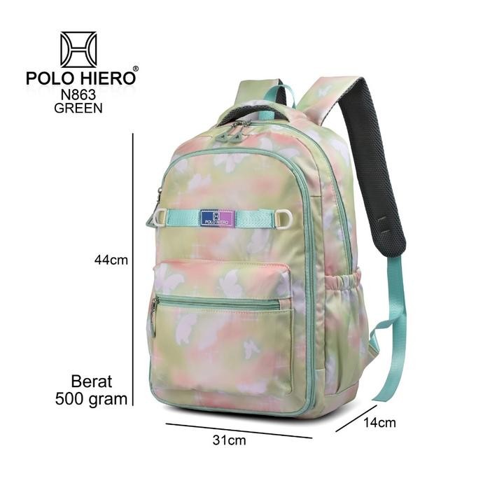 Tas Ransel Sekolah Cewek Polo Hiero N863 Tas Kulkas Anak Perempuan