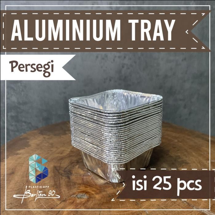 Alumunium foil tray tanpa tutup alumunium tray kotak