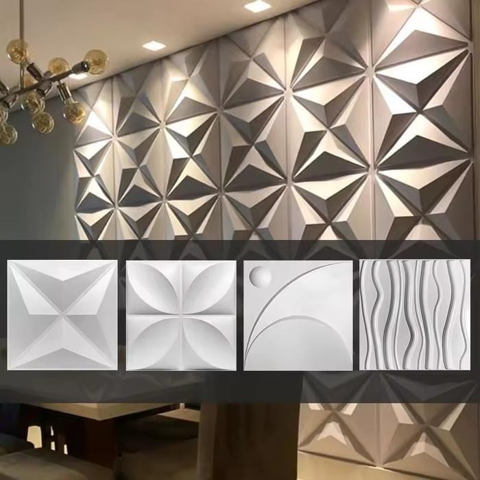 Wallpaper Dinding 3D Wallpanel Wall Panel Bahan PVC Anti Air & Api