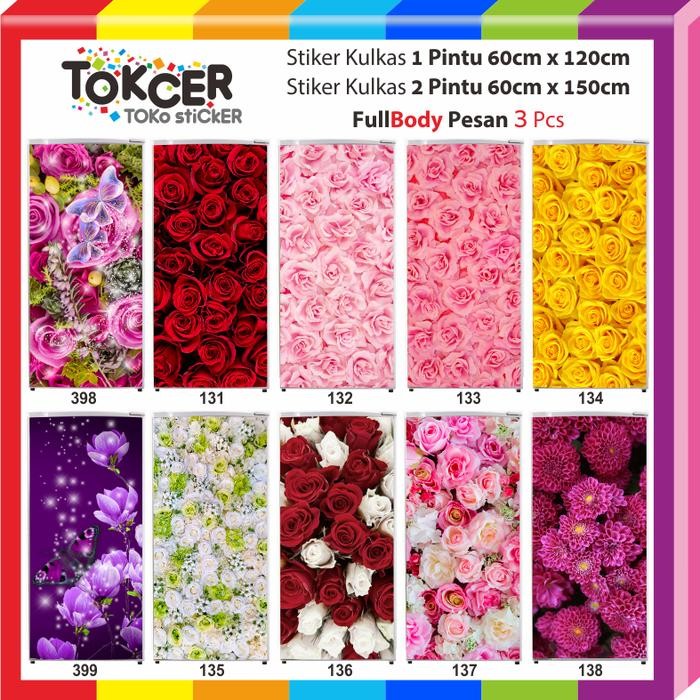 Stiker Kulkas 1 Pintu Bunga