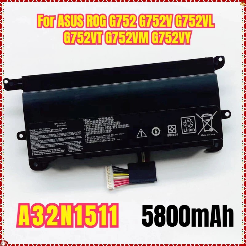 A32N1511 Laptop Battery for ASUS ROG G752 G752V G752VL G752VT G752VM G752VY G752VS GFX72J GFX72VT670