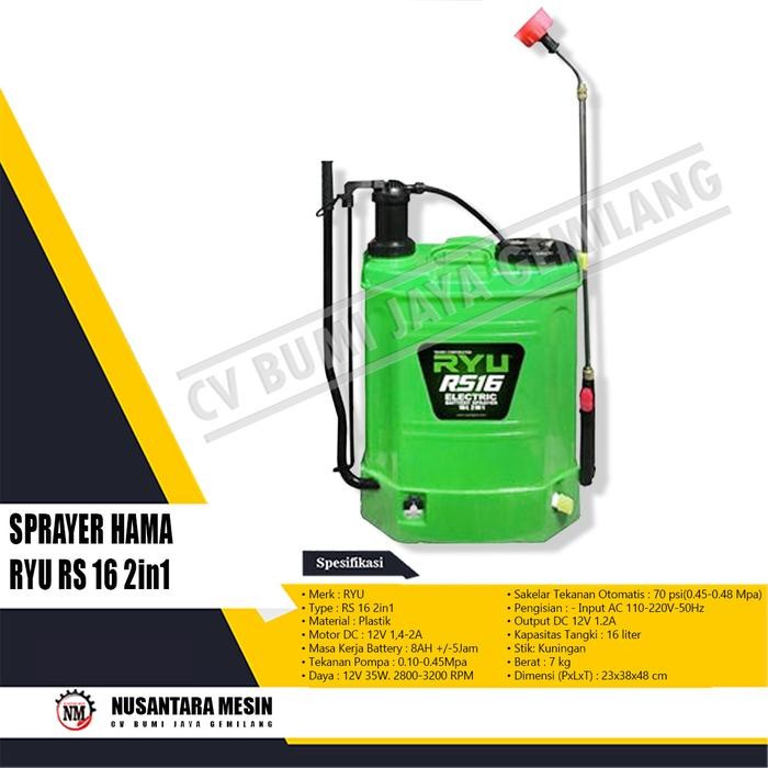 ALAT SEMPROT HAMA KNAPSACK SPRAYER 2 IN 1 RYU RS 16