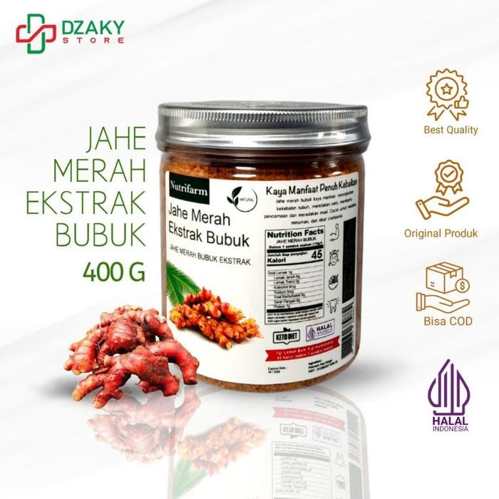 

Jahe Merah Extra Bubuk 400r Asli 100% Tanpa Campuran
