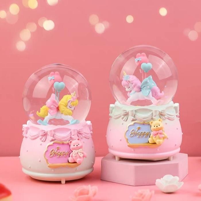 Snowball / Kotak Musik / Waterball / Bola Kristal / Bola Kaca Unicorn