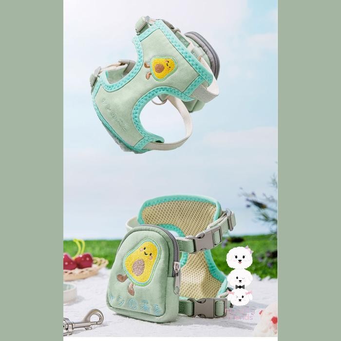 TALI TUNTUN LUCU KUCING ANJING KECIL BACKPACK HARNESS CATS AND DOGS