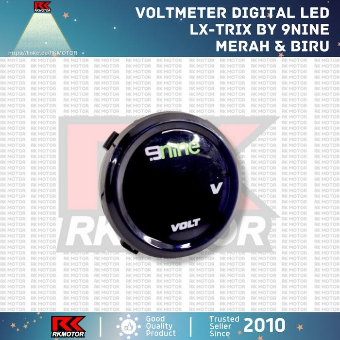 Volt Meter Led Bulat Slim 12V Variasi Motor Lx-Trix 9Nine