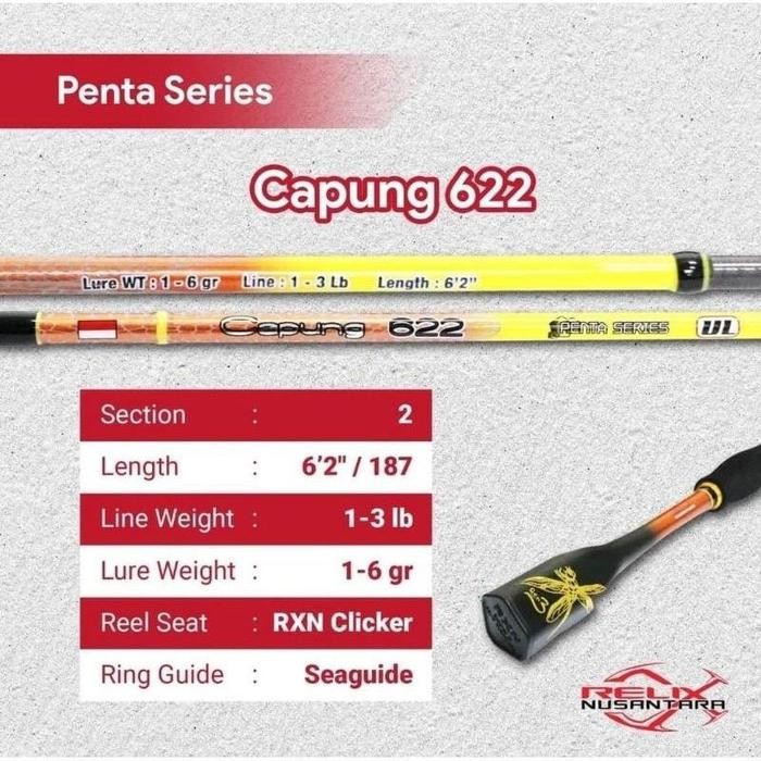 Joran Pancing Capung 622 Relix Nusantara Joran Casting Ultralight
