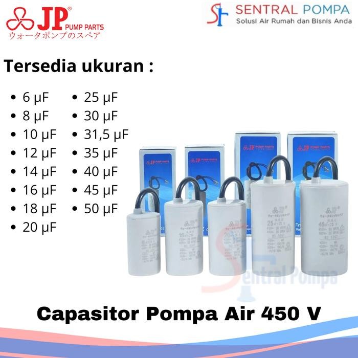 Kapasitor Kabel Pompa Air JP 6uf - 50 Mikro Capacitor Capasitor Bulat *