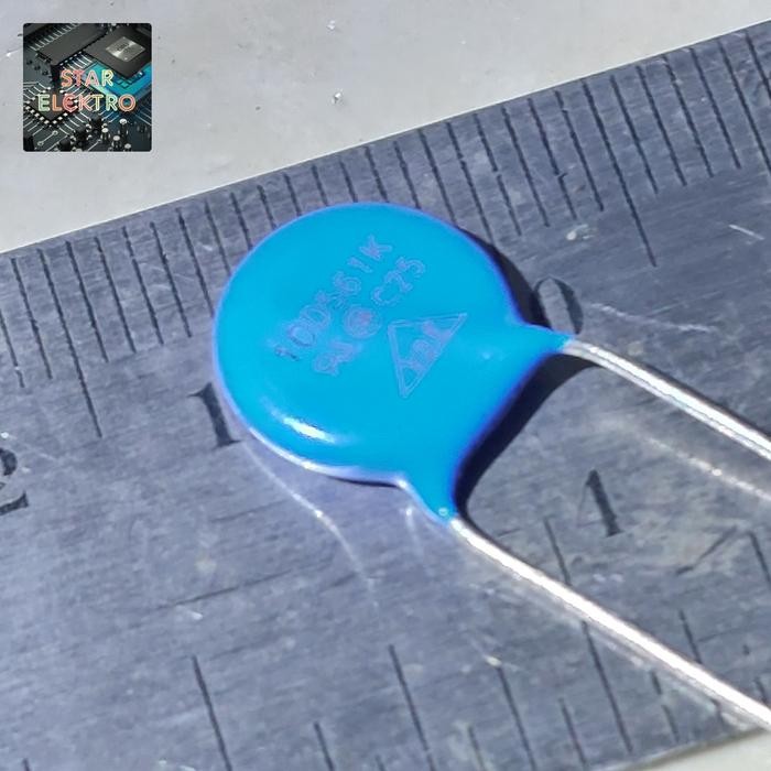 10D561K ZNR 10D561 ZOV Zinc Oxide Varistor 10mm MOV Metal 560V Voltage 2.5kA Biru Blue 10D 561K *