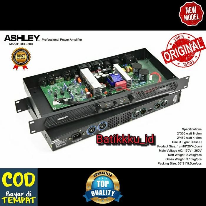 [ BISA ] POWER AMPLIFIER ASHLEY QSC 300 QSC300 CLASS D *