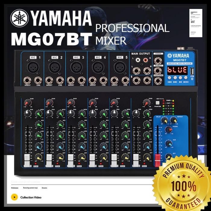 YAMAHA Mixer MG04BT/MG07BT 4 Channel Audio Mini Rekaman Langsung Bluetooth Terhubung ke