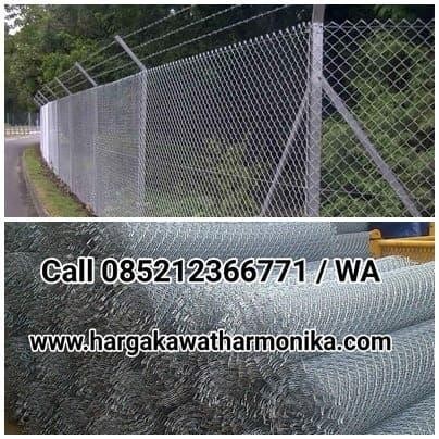 PAGAR KAWAT HARMONIKA GALVANIS & PCV DURI SILET BRC JUAL MURAH *