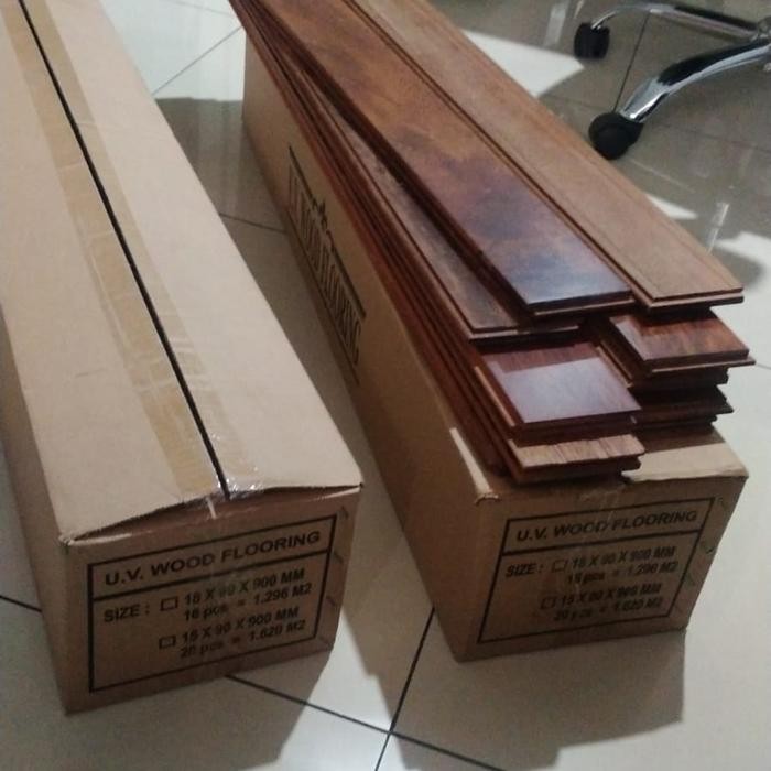 Parket lantai kayu Solid Merbau permeter *