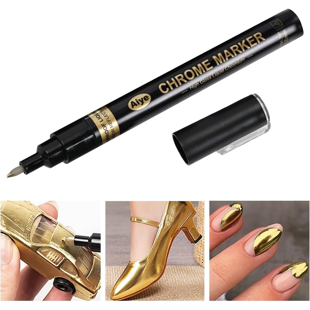 

Spidol Permanen Marker Metallic Chrome 3mm Warna Tahan Lama