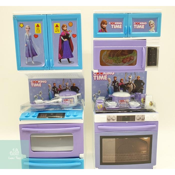 BEST SELLER MAINAN ANAK PEREMPUAN MASAK MASAKKAN ALAT DAPUR HAPPY KITCHEN SET FROZEN ELSA ANNA