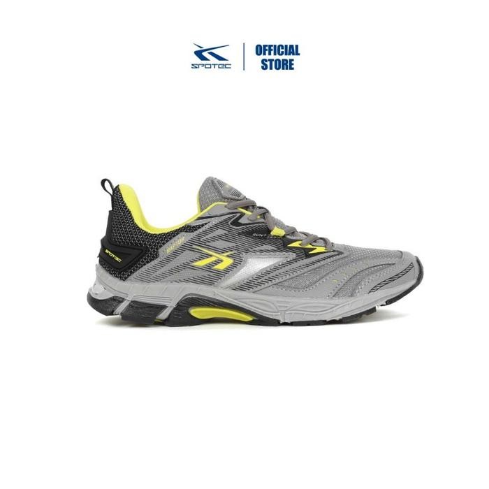 Spotec Running Raptor Sepatu Lari Pria Wanita - Abu Muda Hijau Cerah