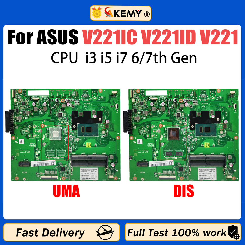 AKEMY V221IC Notebook Mainboard For ASUS Vivo AiO V221ID V221 V221ICUK Laptop Motherboard With CPU i