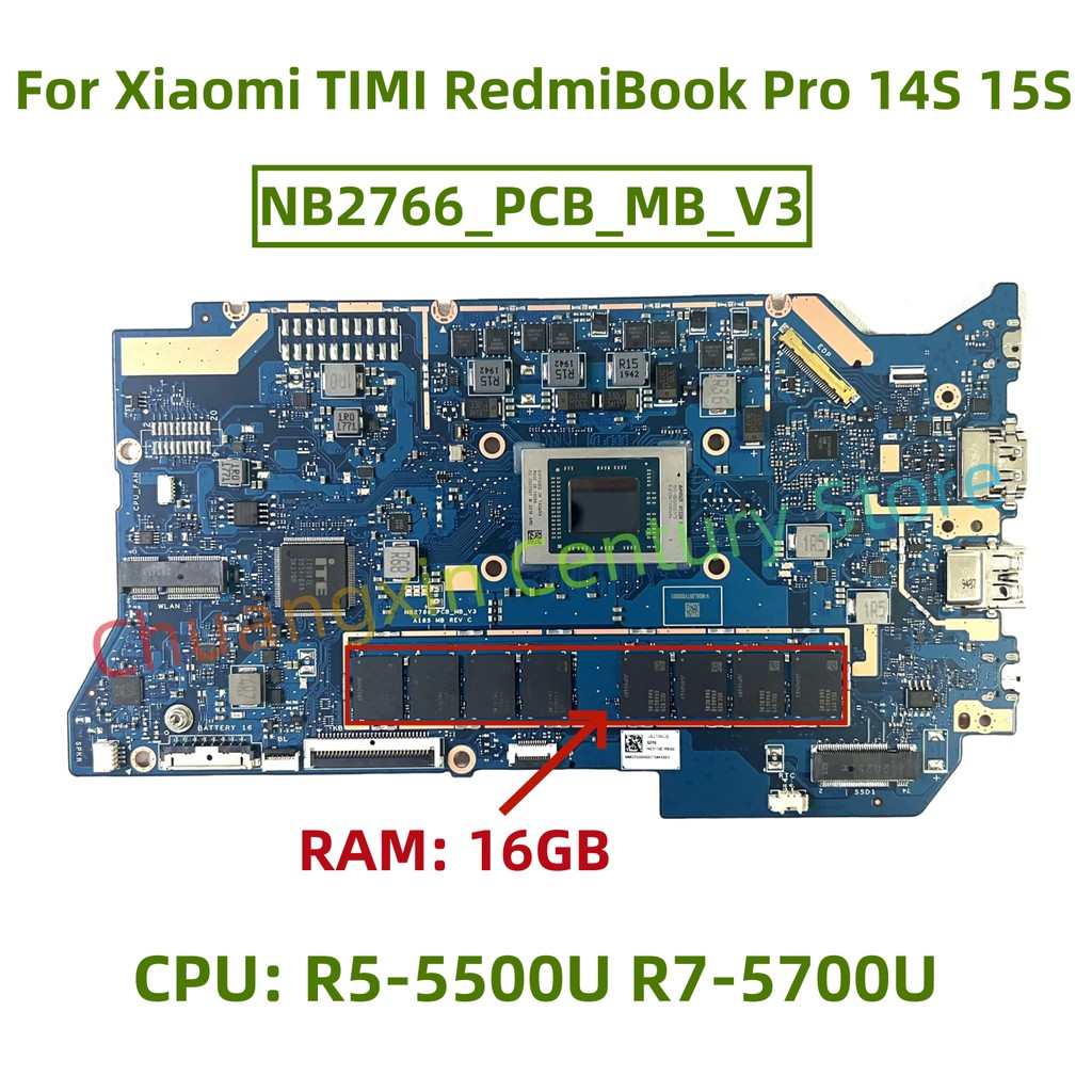 NB2766_PCB_MB_V3 motherboard for Xiaomi XMA2006 TIMI RedmiBook Pro 14S 15S laptop CPU: R5-5500U R7-5