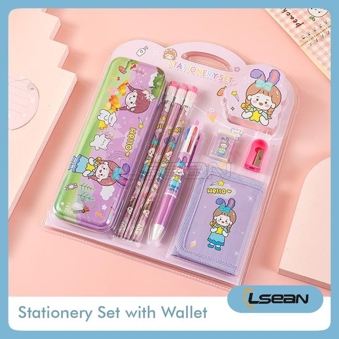 

SIAPKIRIM SET ALAT TULIS ANAK SEKOLAH KARAKTER KARTUN LUCU 8 IN 1 PAKET GIFT BOX STATIONERY KOTAK