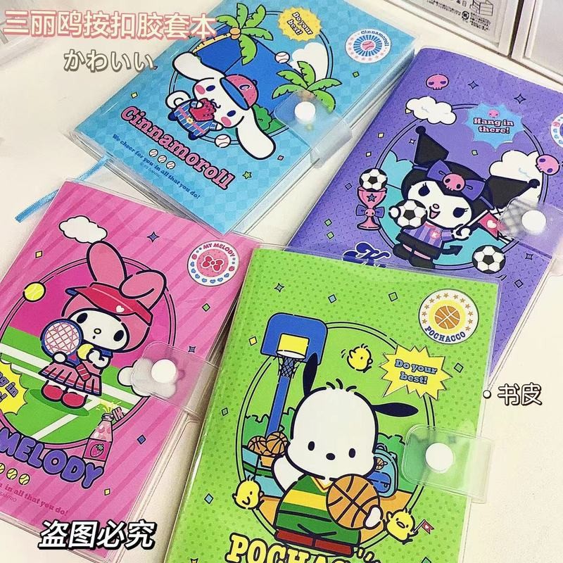 New Sanrio B6 Snap on Cover Notebook Kuromi Melody Cinnamoroll  Notebook Student Notebook Stationery