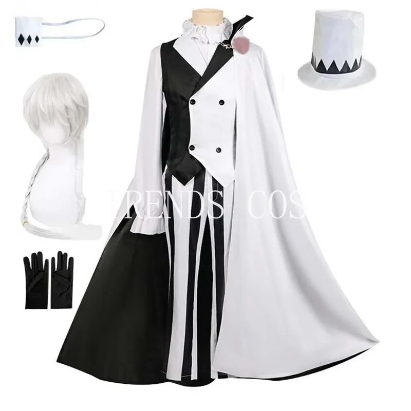 Nikolai Gogol Cosplay Costume Hat Wig Nikorai Cloak Big Size Nikolai Gogol Full Set Include Overcoat