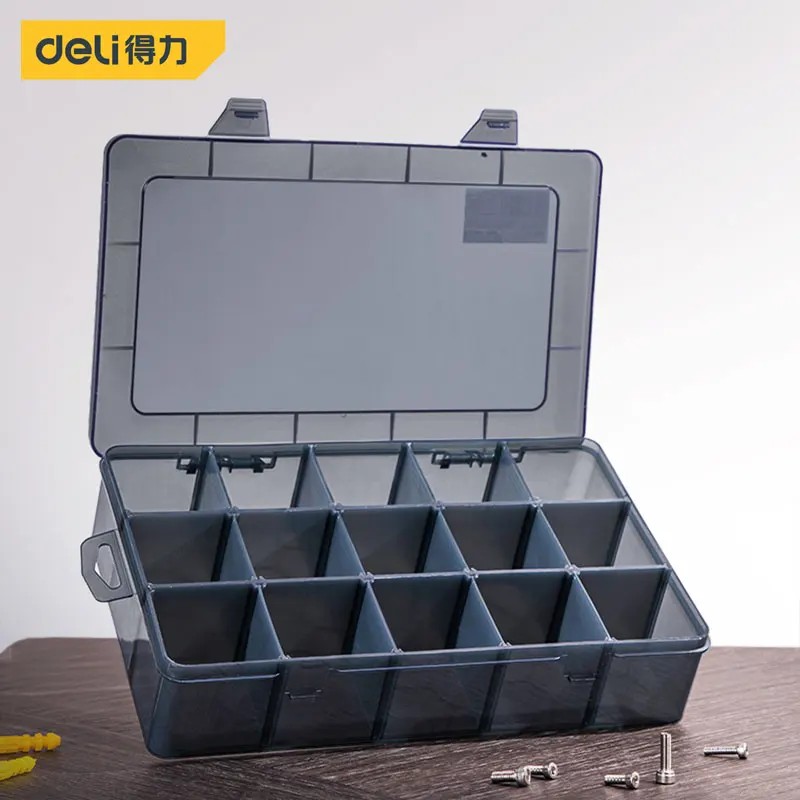 Organizers 9-24 Grids Adjustable Storage Container Compartment Plastic Storage Box Component Screw H