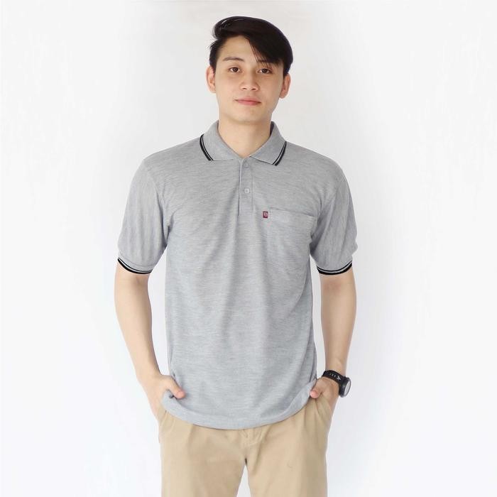 Kaos polo shirt saku dewasaatasan baju kaos kerah pria lengan pendek Panjang Distro