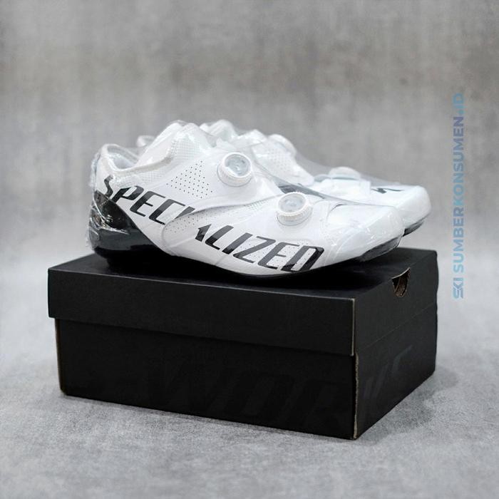 Sworks Ares Road Shoe Team White / Sepatu Cleat Roadbike S-Works Rd