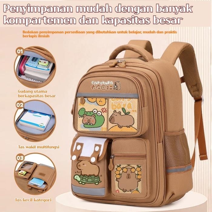 

CODTas Sekolah Kapibara Untuk Anak Perempuan Dengan Kapasitas Besar Dan Ransel Kapibara Lucu Untuk