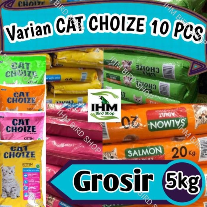 

READY IHM - CAT CHOIZE 5kg Harga Grosir CAT CHOIZE Fresh Pack 800gr & 1kg Makanan Kucing Cat Food