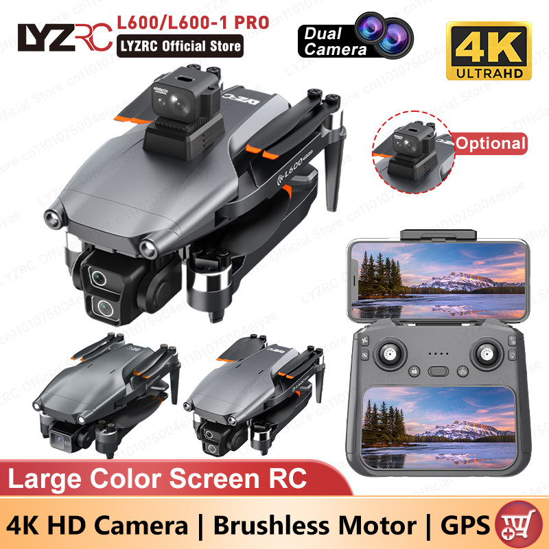 IMPORT LYZRC L600-1 PRO Brushless Motor LCD Color Screen RC 4K Camera Drone GPS Positioning 360