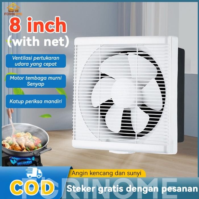 Exhaust Fan 6inch / 8inch Wall Type Exhaust Kipas Angin Hexos Exhaust Fan Bedroom Toilet Kitchen