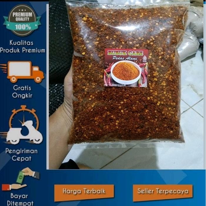 

Cabe bubuk Daun Jeruk 1kg,cabe teja bubuk Pedas,Cabe kiloan ,bon Cabe ,cabe bubuk iludah ada rasa