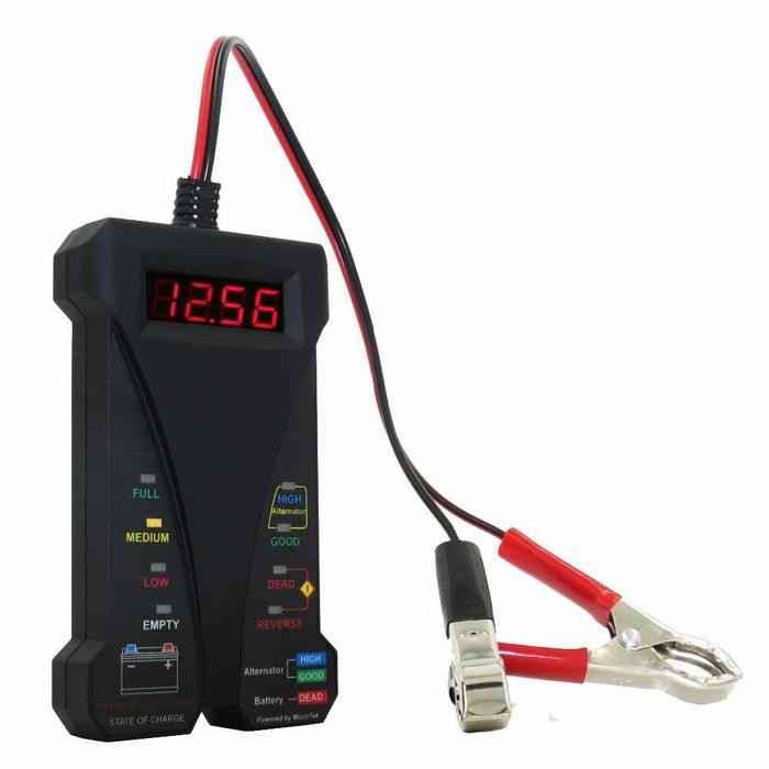 Tester Baterai Aki Mobil Motor / Tester Aki Digital 12V / Alat Tes Aki