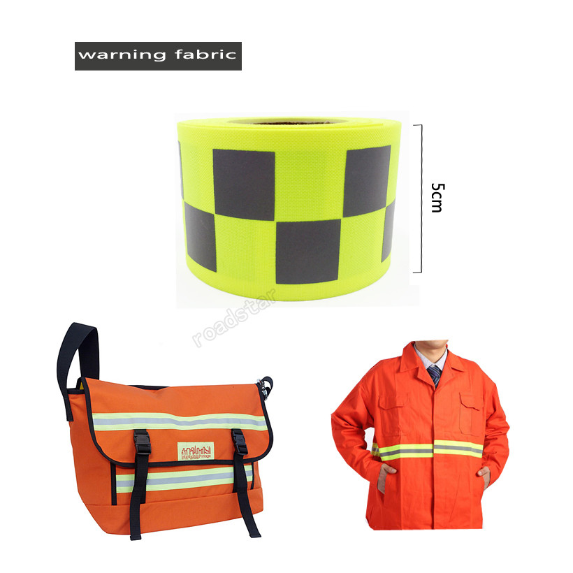 

Roadstar Reflective Oxford Webbing Fluorescent Yellow/Fluorescent Orange Warning Tape with Small