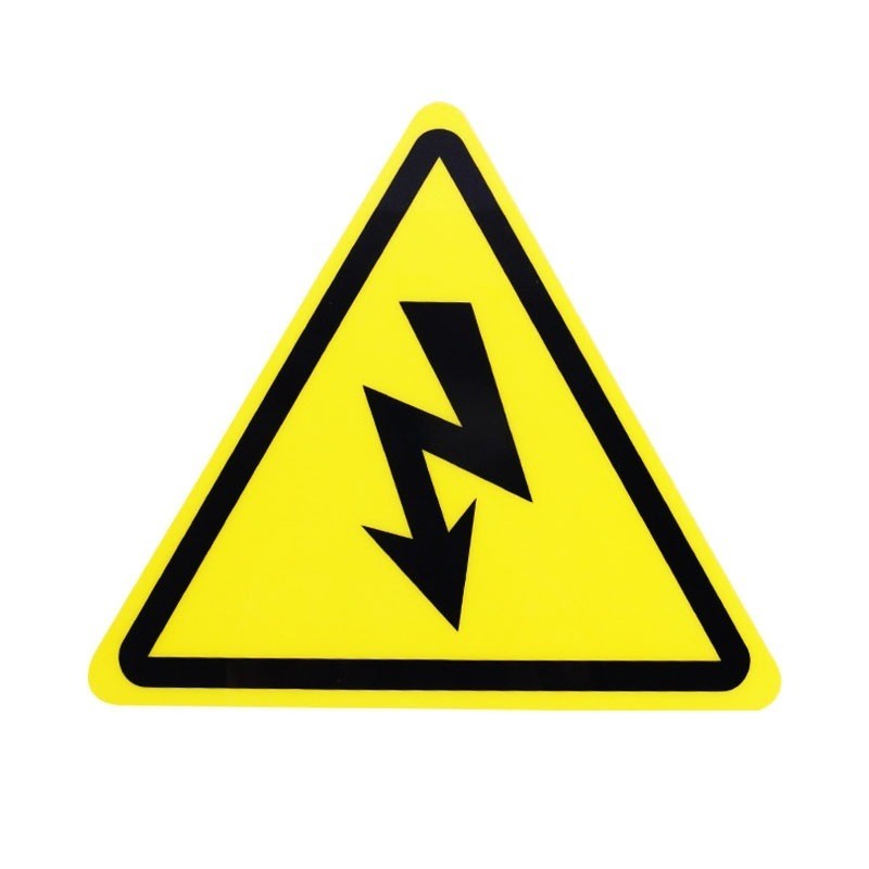 

2pc PVC Warning Sticker Adhesive Labels Electrical Shock Hazard Danger Notice Safety Waterproof Tags