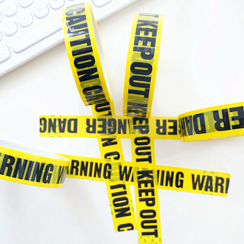 

1 Roll 24mm*25m Yellow Warning Sign Tapes DIY Sticker Caution Danger Barrier Safety Reminder For
