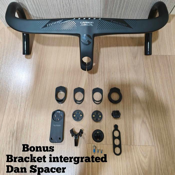 Handlebar Toseek Tr5500 Integrated Carbon Dropbar Stang Roadbike