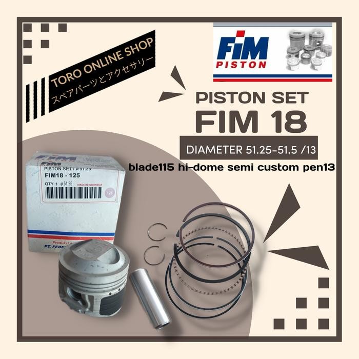 piston blade 115 hi dome semi custom pen 13 diameter 51.25 51.5 fim18 *