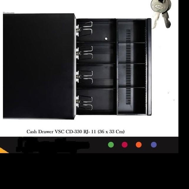 

mini cash drawer / laci kasir vsc cd-330 rj-11 (37 x 33 cm) laci uang kode 577