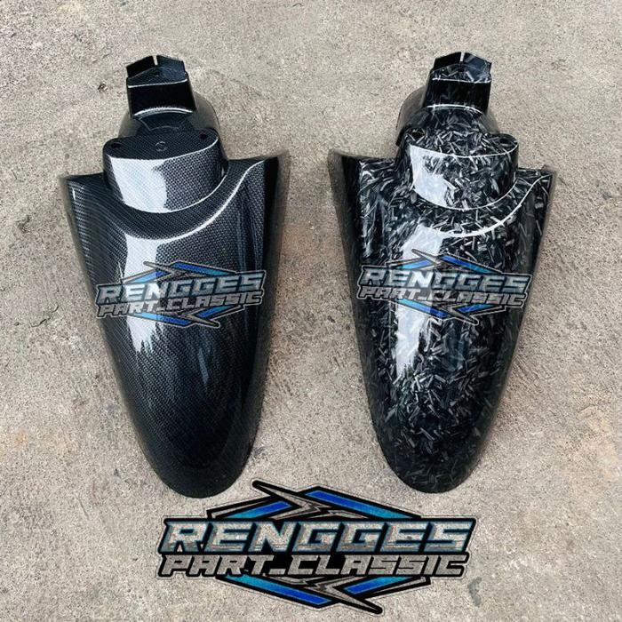 Slebor spakbor depan honda scoopy fi esp 2013-2016 carbon celup forged kevlar *