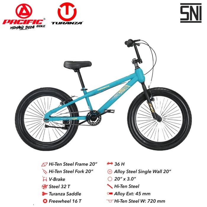 Pacific Bike Sepeda Bmx Turanza 812 Ukuran Ban 20 Outdoor