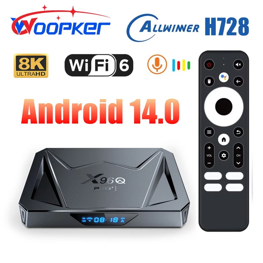 BEST SELLER X96Q PRO+ Smart TV BOX Android 14 Allwinner H728 Quad Core 8K Media Player 1000M LAN Wif