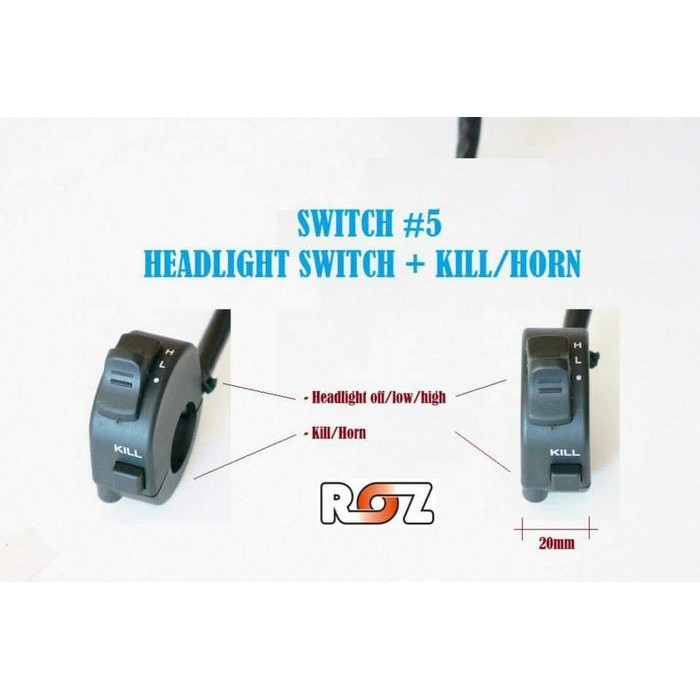Saklar Holder Switch ROZ Kill+ On/Off Lampu #5