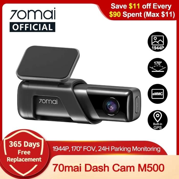 70mai Dash Cam M500 1944P 170FOV 70mai M500 Car DVR Dash Camera